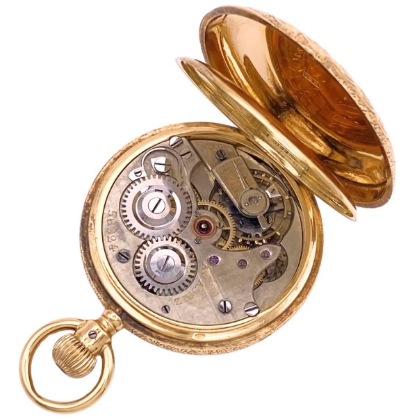 Victorian Agassiz Chronograph Pocket Watch 18K Gold movement