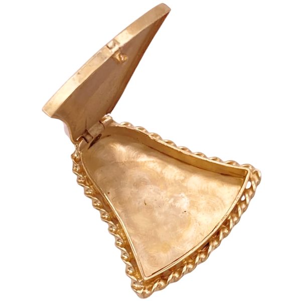 Vintage Bell Memento Locket 14K Gold open