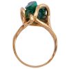 Vintage Emerald Raw Crystal Ring 14K Gold profile