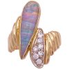 Vintage Natural Opal & Diamond Ring 14K Gold