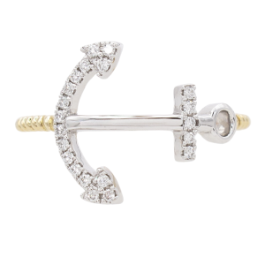 White Gold Anchor ring 14KTT