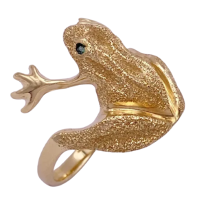 frog ring side 14k