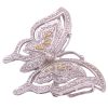 0.47ctw Diamond Butterfly Pendant Brooch 14K Gold side