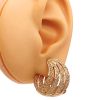 0.66ctw Diamond Inside-Out Crescent Hoop Earrings 14K Gold worn