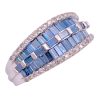 1.12ctw Baguette Blue Diamond Ring 14K Gold side