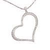 1.50ctw Diamond Heart Necklace 14K White Gold close up