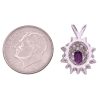1.51ctw Natural Raspberry Sapphire Pendant 14K Gold size and back