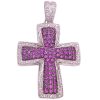 2.70ctw Ruby & Diamond Statement Pendant 14K Gold front