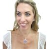 2.70ctw Ruby & Diamond Statement Pendant 14K Gold worn