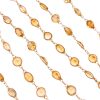 21.79ctw Citrine Necklace 14K Gold 24 Length close up
