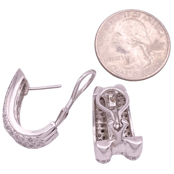 3.32ctw Diamond Statement Earrings 18K White Gold size