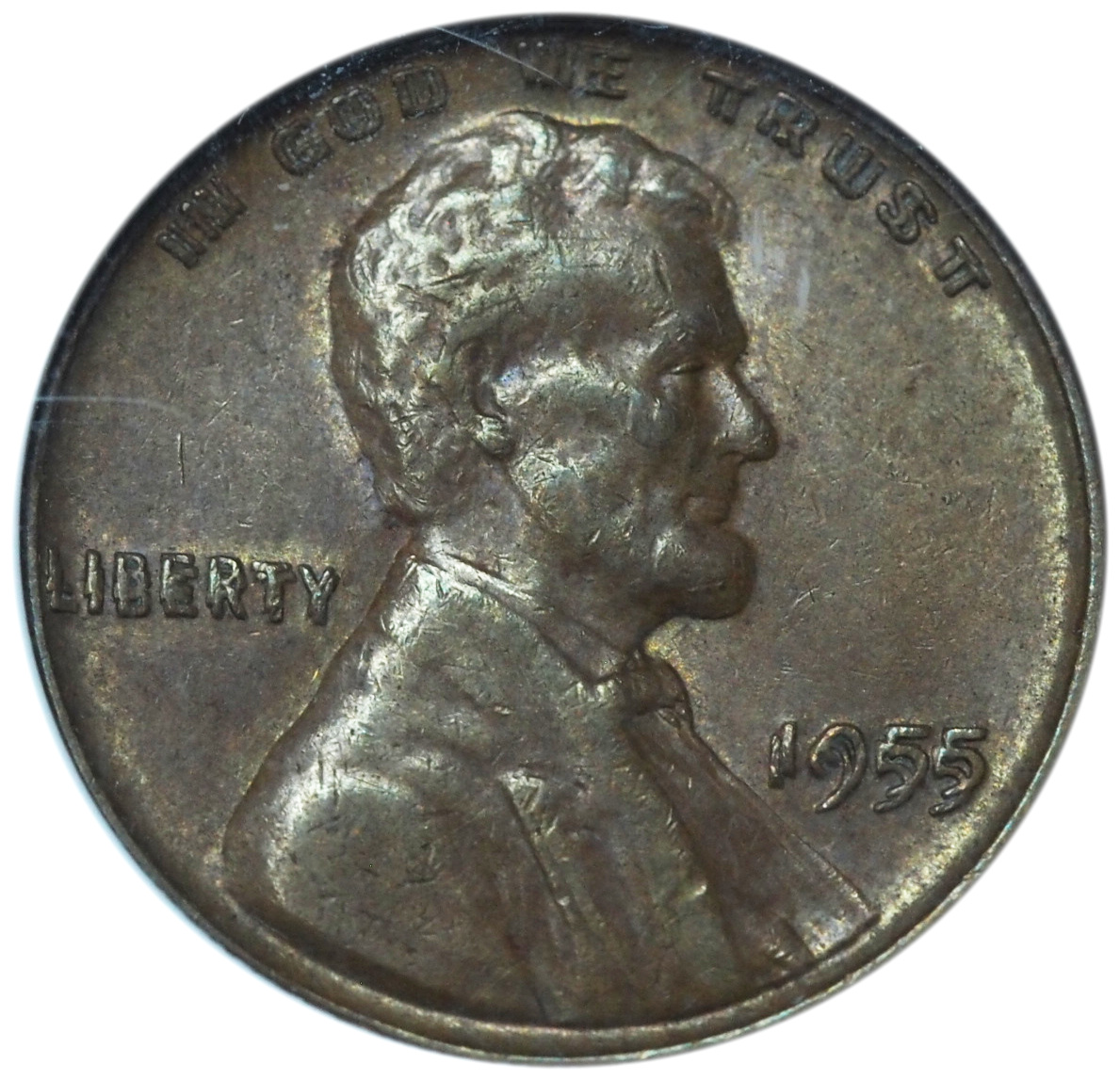 1955 Double Die Lincoln Penny MS61 BN ANACS Old Soapbox