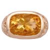 6.47ct Citrine Leaf Ring 14K Gold