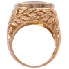 6.47ct Citrine Leaf Ring 14K Gold profile