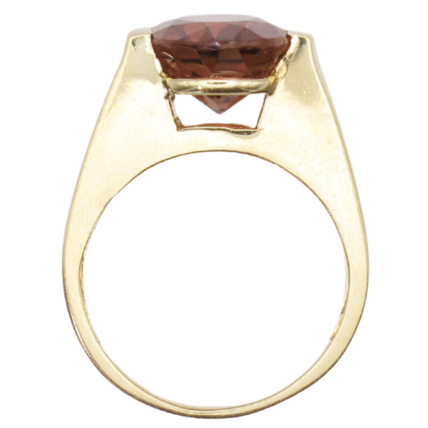 8.34ct Oval Pink Tourmaline Solitaire Ring 14K profile