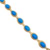 Persian Turquoise Cabochon Bracelet 18K Gold full