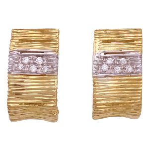 Roberto Coin Elephantino Diamond Earrings 18K Gold