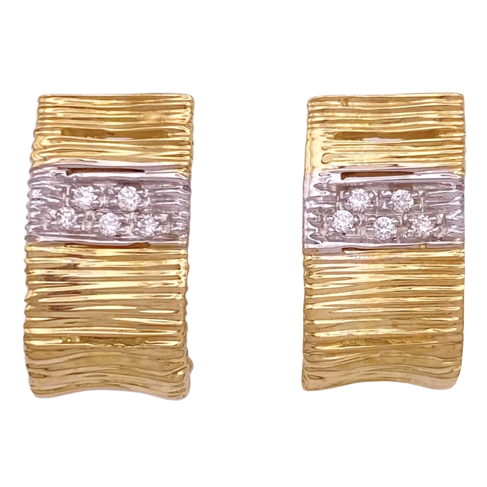 Roberto Coin Elephantino Diamond Earrings 18K Gold