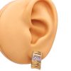 Roberto Coin Elephantino Diamond Earrings 18K Gold worn