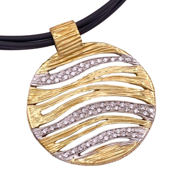 Roberto Coin Elephantino Diamond Necklace 18K Gold front close