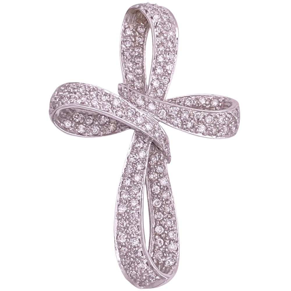 Sonia Bitton 2.40ctw Diamond Cross Pendant 14K Gold