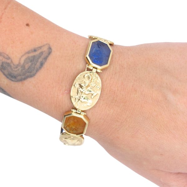 Tagliamonte Venetian Intaglio Bracelet 14K Gold worn