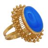 Vintage Persian Turquoise Ring 18K Gold side