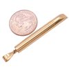 Working Whistle Pendant 14K Gold size