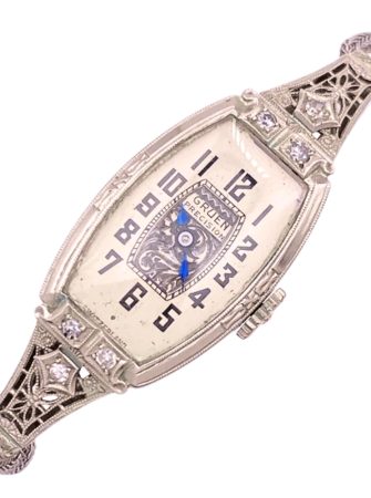 Gruen Ladies Art Deco Watch 14K