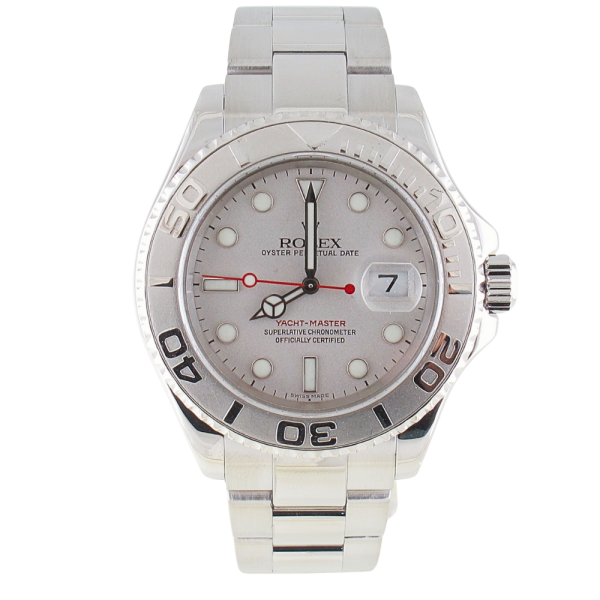 Pre-Owned Rolex 40MM Yachtmaster (2003) Stainless Steel And Platinum 16622 Front