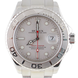 Pre-Owned Rolex 40MM Yachtmaster (2003) Stainless Steel And Platinum 16622 Front Close