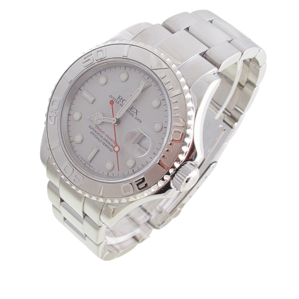 Pre-Owned Rolex 40MM Yachtmaster (2003) Stainless Steel And Platinum 16622 Left