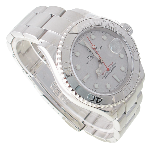 Pre-Owned Rolex 40MM Yachtmaster (2003) Stainless Steel And Platinum 16622 Right