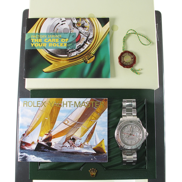 Pre-Owned Rolex 40MM Yachtmaster (2003) Stainless Steel And Platinum 16622 b