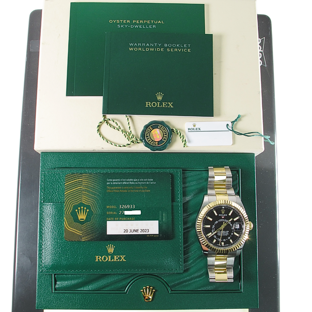 Pre-Owned Rolex 42MM Sky-Dweller (2023) with certification, box and papers and hang tag