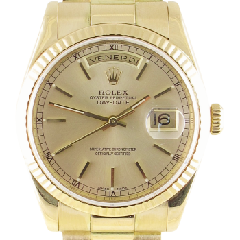 Pre-owned Rolex 36mm Day-Date Presidential (2003) 18k Yellow Gold 118238