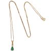 0.43ctw Natural Emerald Necklace 14K Gold full