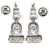 0.94ctw Diamond Art Deco Earrings in Platinum 14K White Gold back