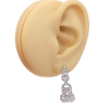 0.94ctw Diamond Art Deco Earrings in Platinum 14K White Gold worn