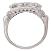 1.40ctw Three Stone Diamond Art Deco Ring Platinum Profile