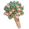 2.11ctw Emerald Swirl Cluster Ring 14K Gold side