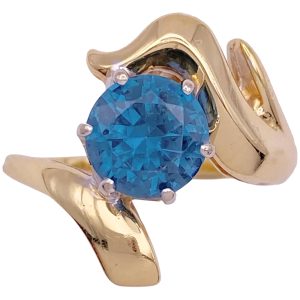 2.70ctw Teal Spinel Ring 14K Gold