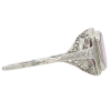 2ct Emerald Cut Ruby Filigree Art Deco Ring 14K White Gold side