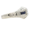 .46ctw Diamond & Sapphire Detailed Art Deco Ring 18K side