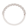 Alternating Small Bezel Diamond Wedding Band Stack .26 ctw Profile