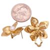 Cultured Pearl Flower Statement Earrings 14K Gold back