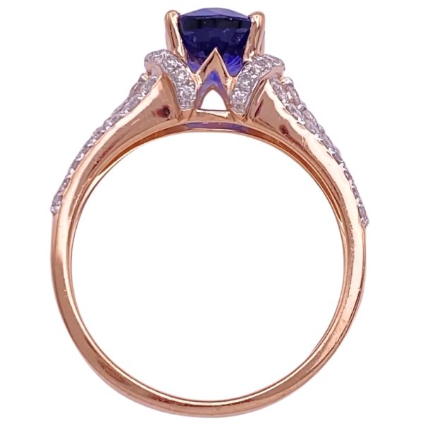 Effy 2.25ctw Sapphire Ring 14K Rose Gold profile