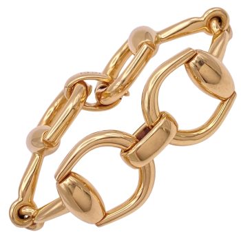 Gucci Horse Bit Statement Bracelet 18K Gold