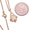 Le Vian 1.26ctw Aquamarine Necklace 14K Rose Gold back