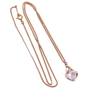 Le Vian 1.26ctw Aquamarine Necklace 14K Rose Gold full